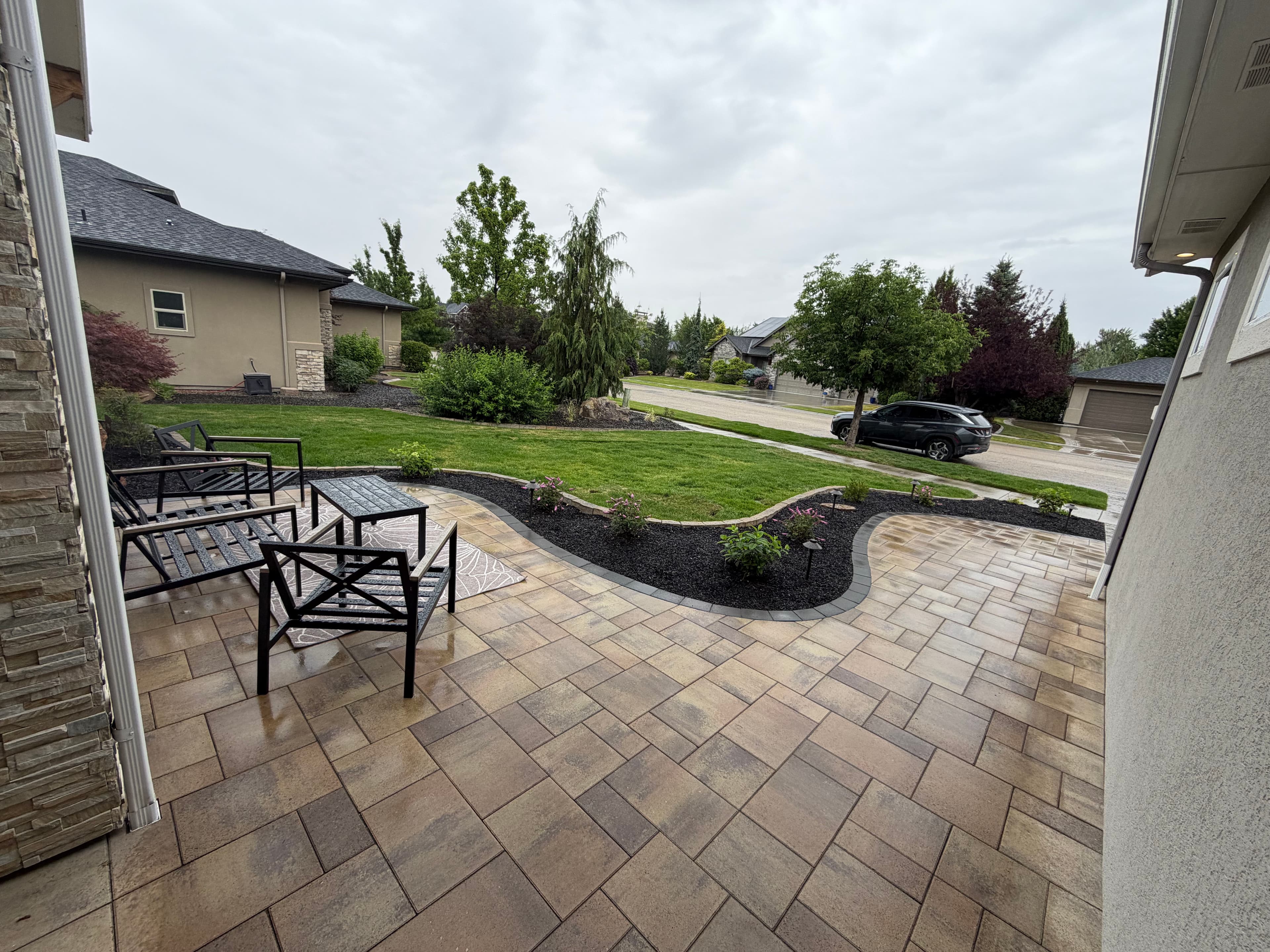 Project Front Yard Paver Patio Installation in Eagle Idaho image